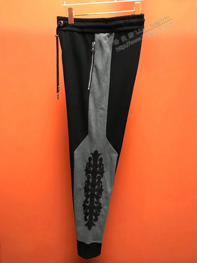 Chromehearts男裝 2020新款貼羊皮立體剪裁衛褲 克羅心男士休閒長褲  tzy2547
